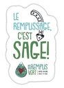 Le remplissage, c'est sage! - Autocollant fond blanc - FR/NL