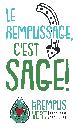 Le remplissage, c'est sage! - Autocollant fond blanc - FR/NL