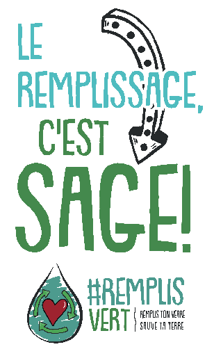 [RV-SAGE-EXT-BL-FR/NL] Le remplissage, c'est sage! - Autocollant fond blanc - FR/NL